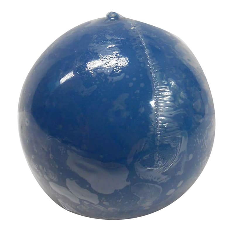 Navy Blue Unscented Overdip Sphere Candle, 3"