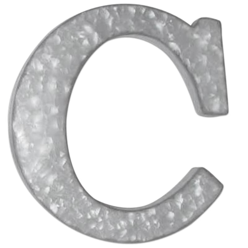 12in. Galvanized Metal Monogram C