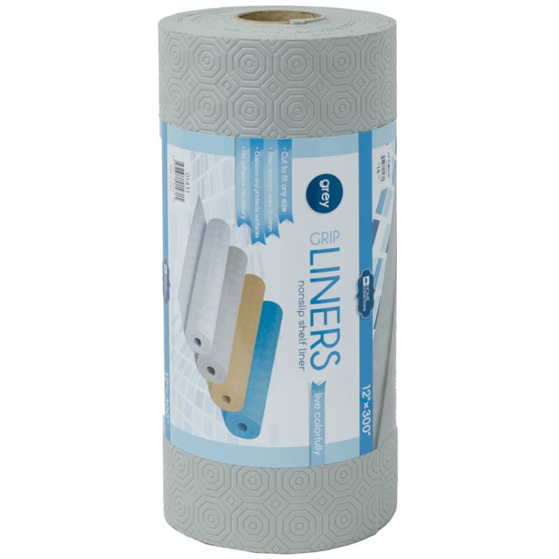 Grip Liners Gray Nonslip Shelf Liner, Sold by at Home