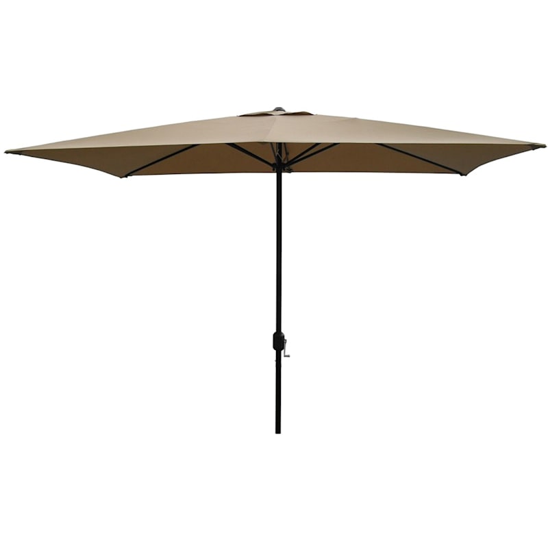 Rectangular Tan Outdoor Umbrella, 6.5x10