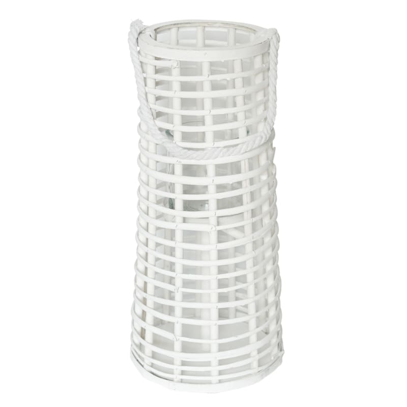 Ty Pennington White Willow Glass Lantern, 20"