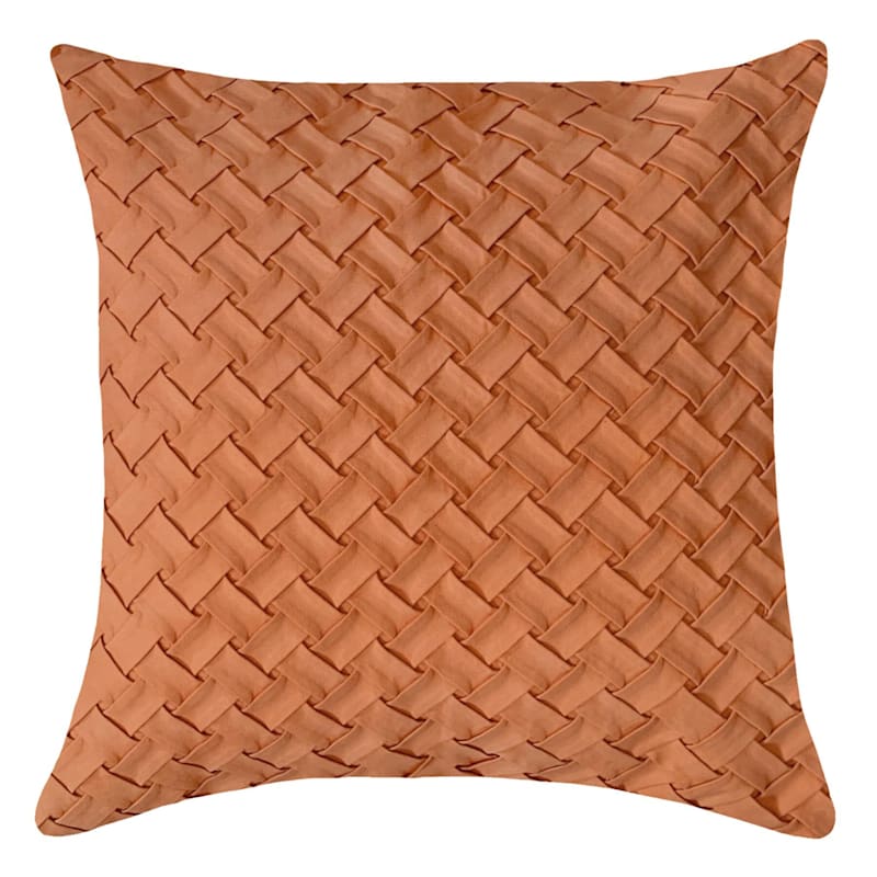 Spice Basketweave Throw Pillow, 18"