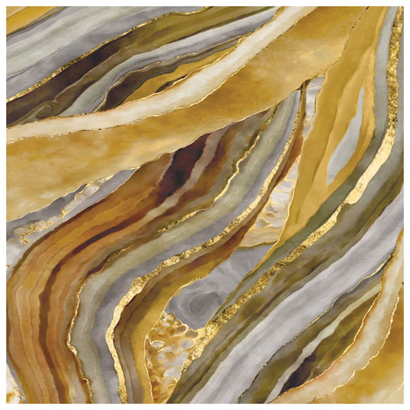 Abstract Petrified Gold Canvas Wall Art, 24x36