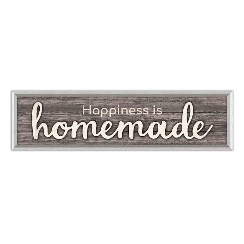 8X30 Happiness Is Homemade Framed Plaque With Lifted Word
