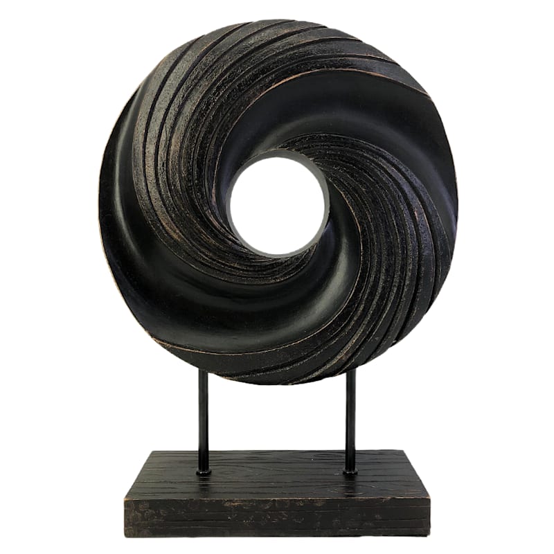 Crosby St. Black Circle Figurine, 13.5"