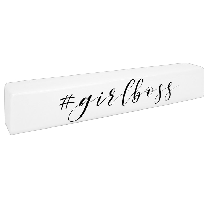 #Girl Boss Ceramic Block Sign, 12x2
