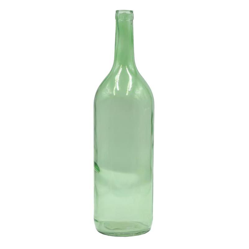 Green Recycled Bottle Glass Vase, 14"