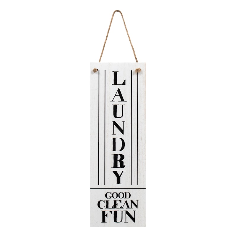 Laundry shop door hanger