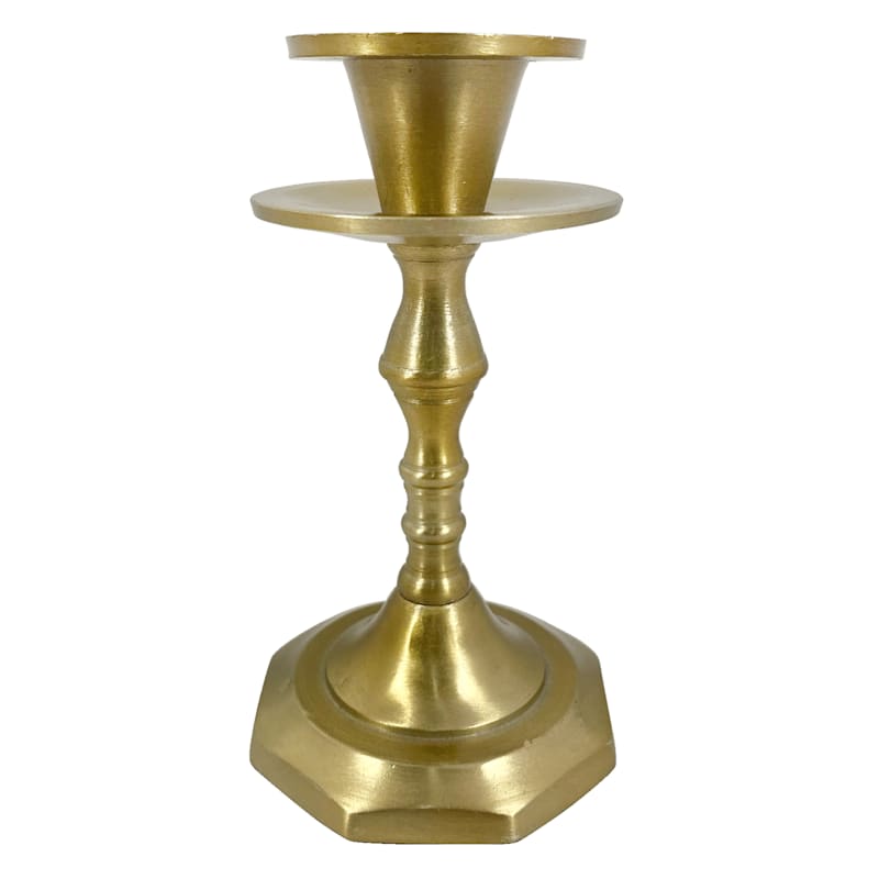 Set of 4 Satin Taper Candle Holders, 6"
