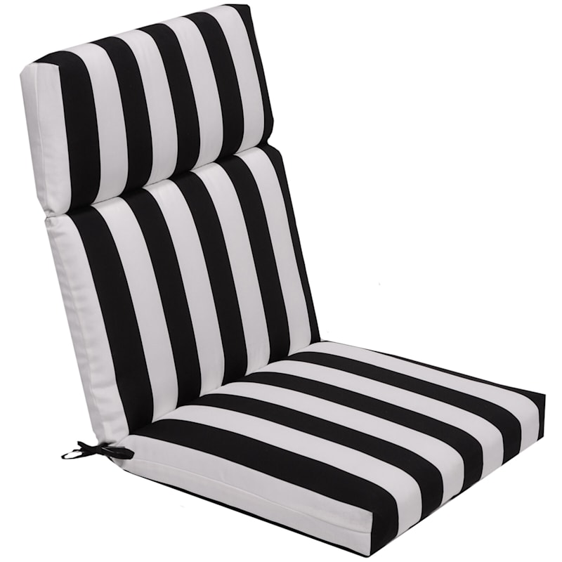 Onyx Awning Striped Outdoor Hinged Chair Cushion