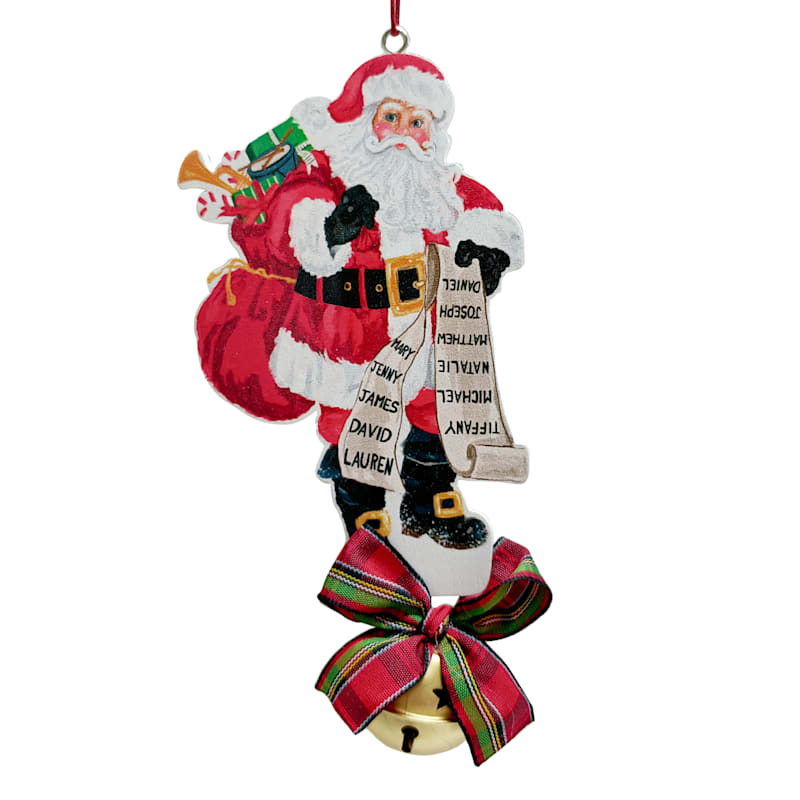 FAO Schwarz Santa with Gifts & Bell Ornament