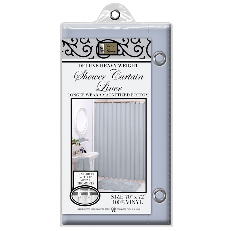 Gray Heavyweight Shower Curtain Liner, 72"