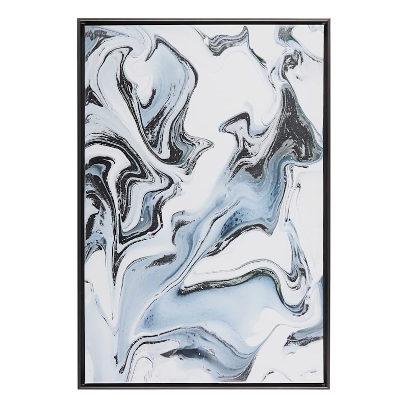 Fluidity Framed Embellished Canvas Wall Art, 25x37
