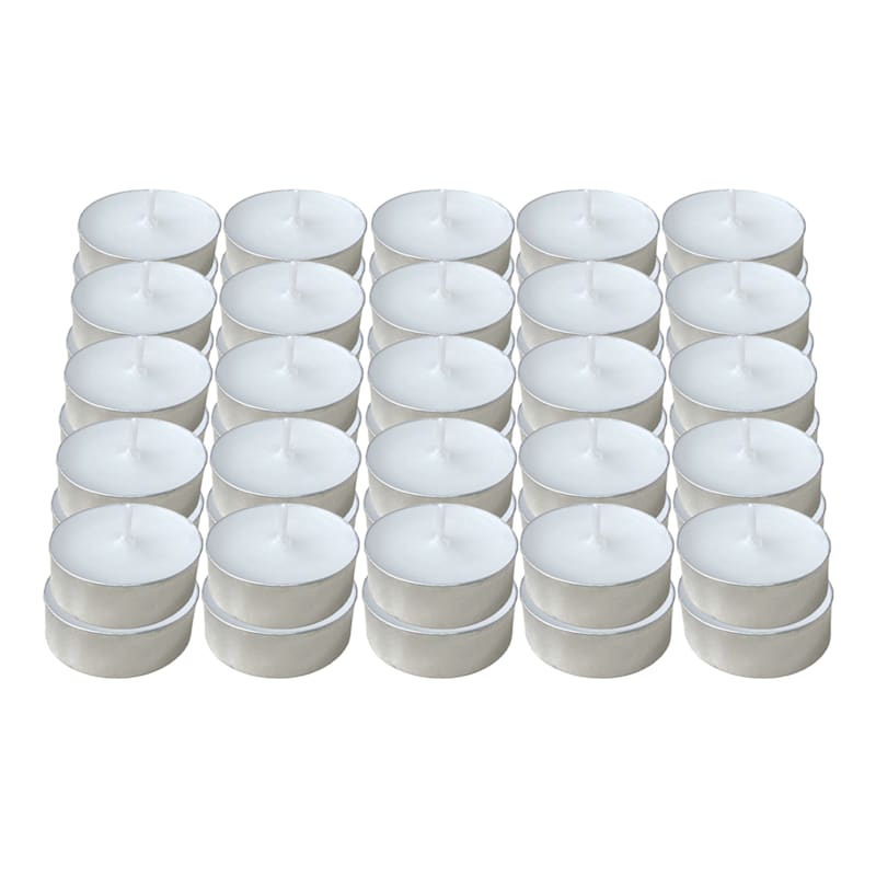 50-Count White Unscented Tealight Candles