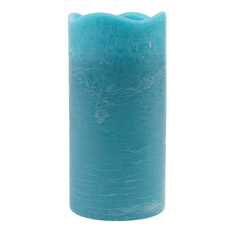 4X8 Led Wax Candle With 6 Hour Timer Blue