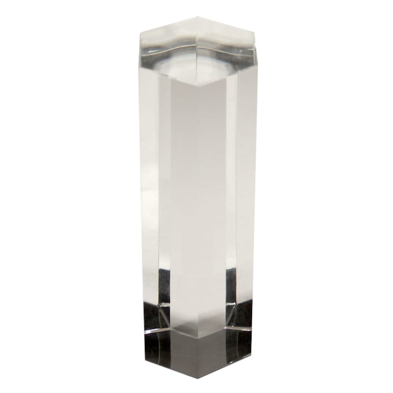 Laila Ali Glass Crystal Pillar, 6"