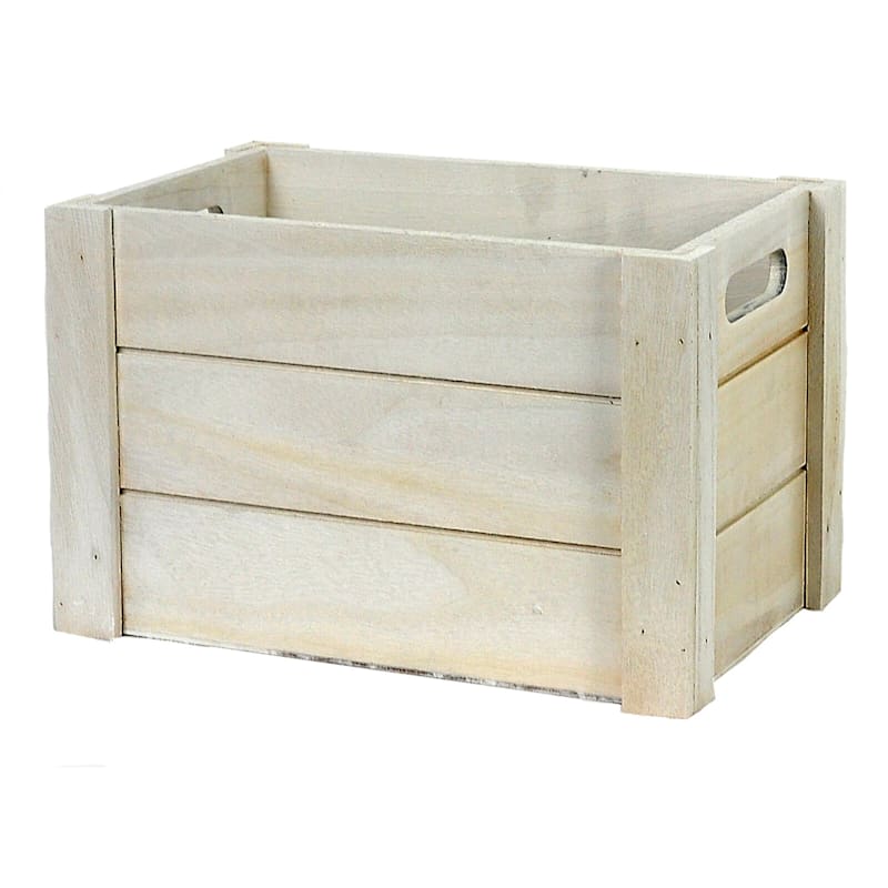 Whitewashed Wooden Pallet Crate, Small