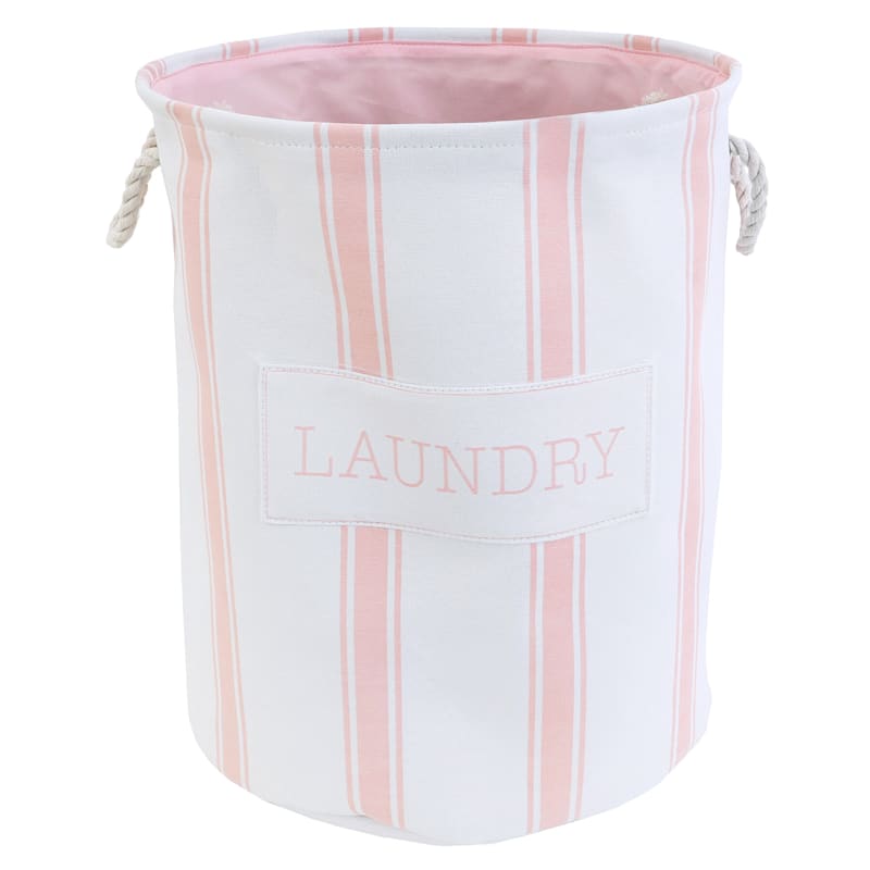 Fallon Farmhouse Striped Storage Hamper
