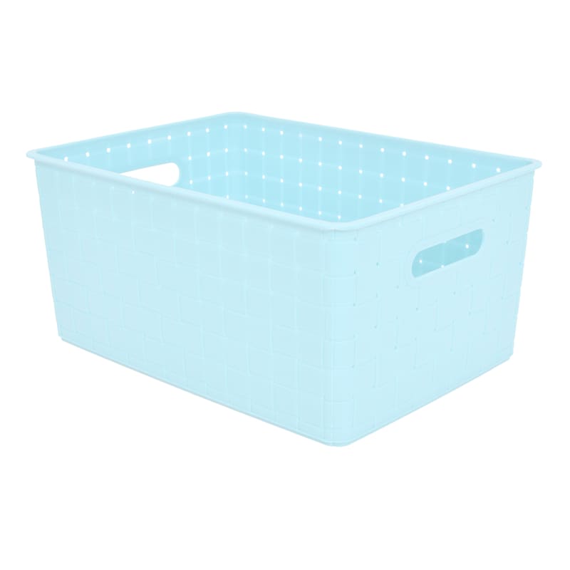 Y-Weave Medium Decorative Storage Basket Blue - Brightroom™