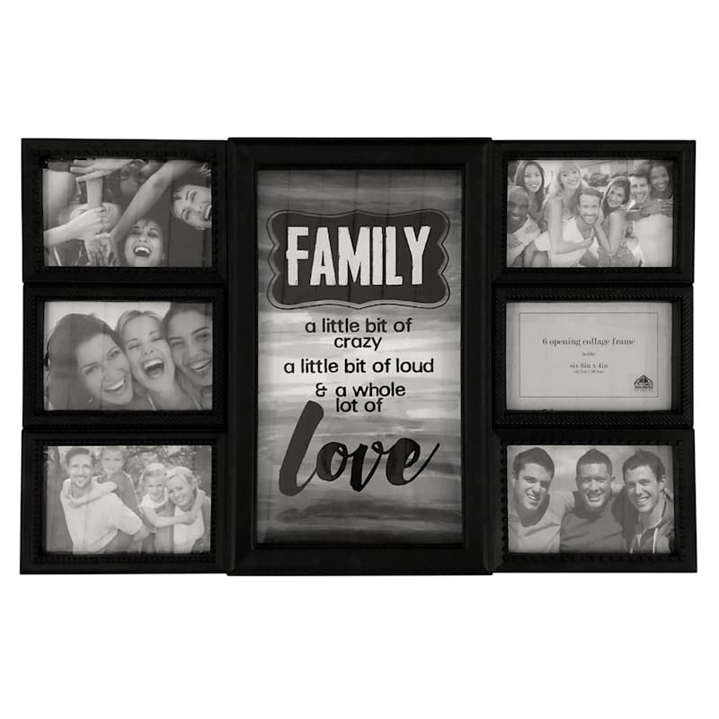 22X14 6-Opening Collage With Family And Love Wall Art