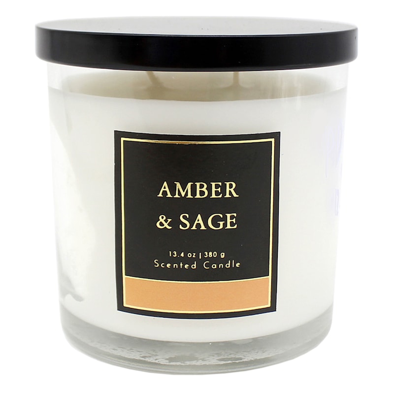 Amber & Sage Scented Jar Candle, 13.4oz