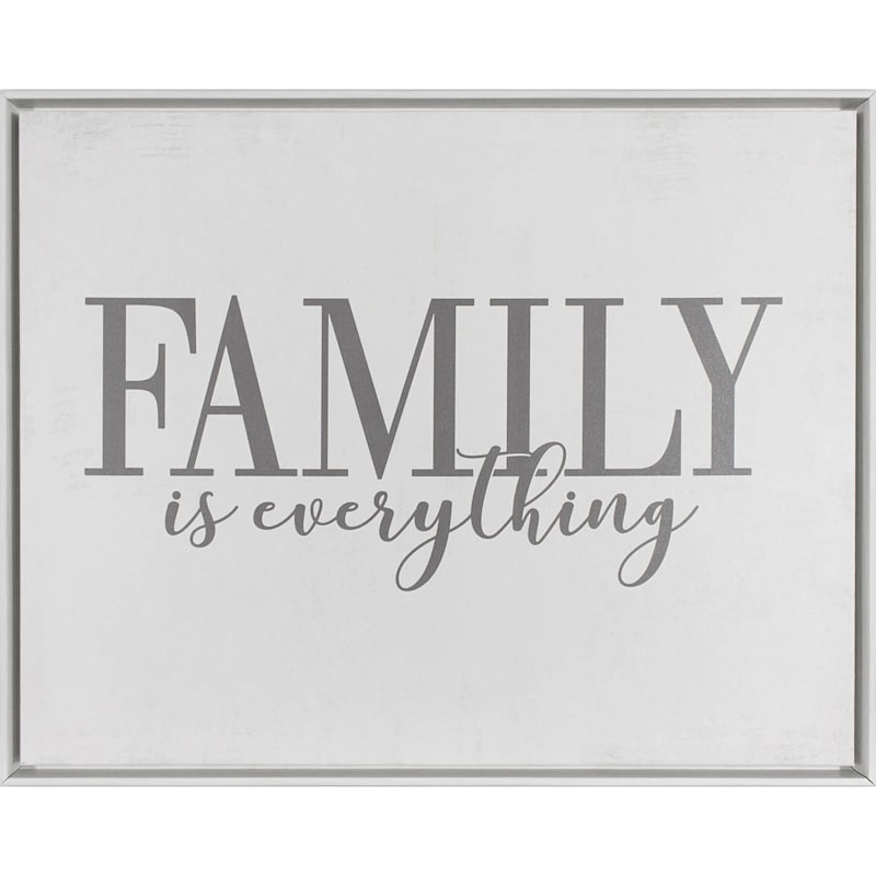 22X28 Family Is Everything Framed Textured Canvas