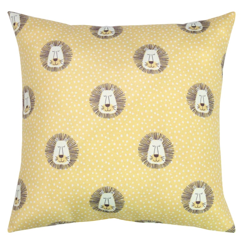 Yellow Lion Pride Pillow 16X16