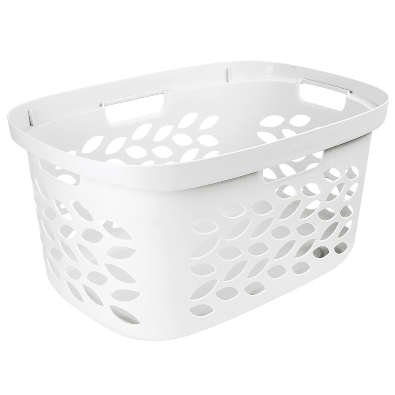Ezy Storage Fleur Laundry Basket, White