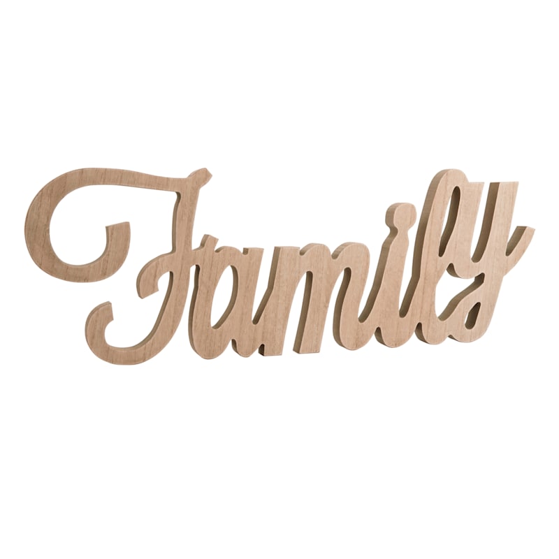 Family Cutout Table Sign, 26x9
