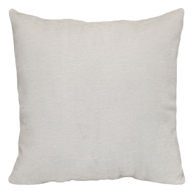 Reese Ivory Chenille Throw Pillow, 18"