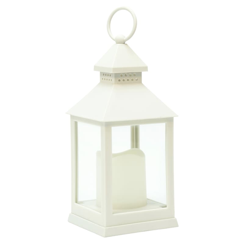 White Sand LED Lantern, 9.5"