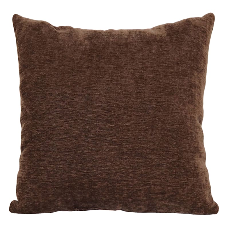 Reese Brown Chenille Throw Pillow, 24"