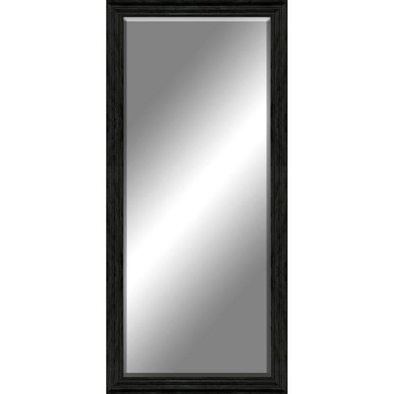 29X63 Distressed Black Bevel Mirror