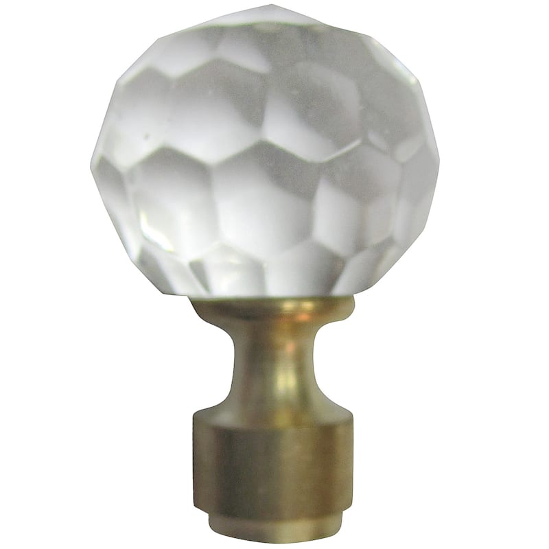 Round Prism Gold Lamp Finial