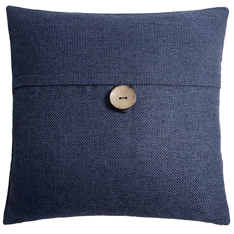 Decorative Pillows in Modern Farmhouse Miles Italian Denim Blue Stripe