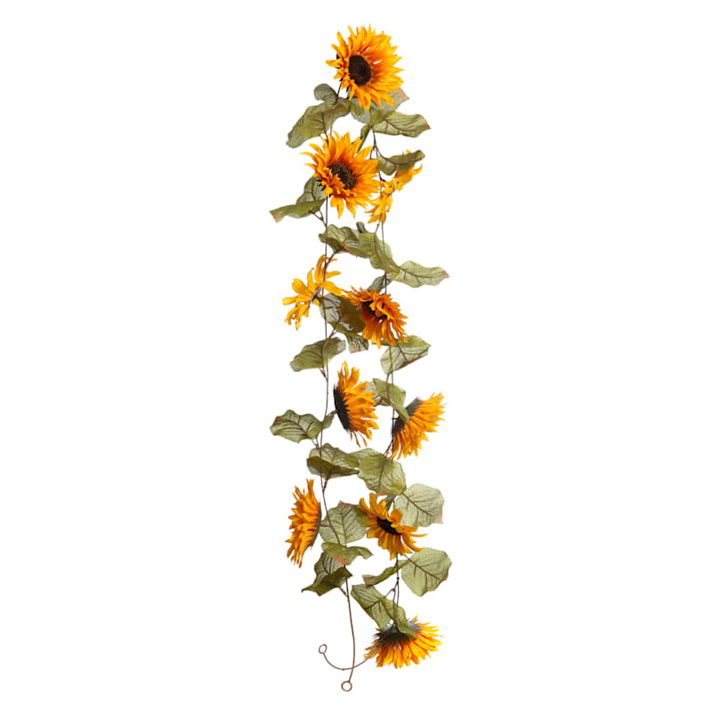 Yellow Sunflower Garland, 6'