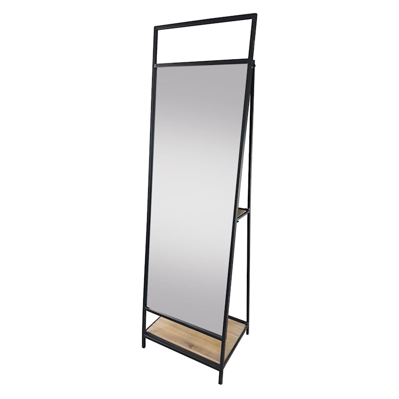 2-Tier Folding Mirror with Storage, 19x65