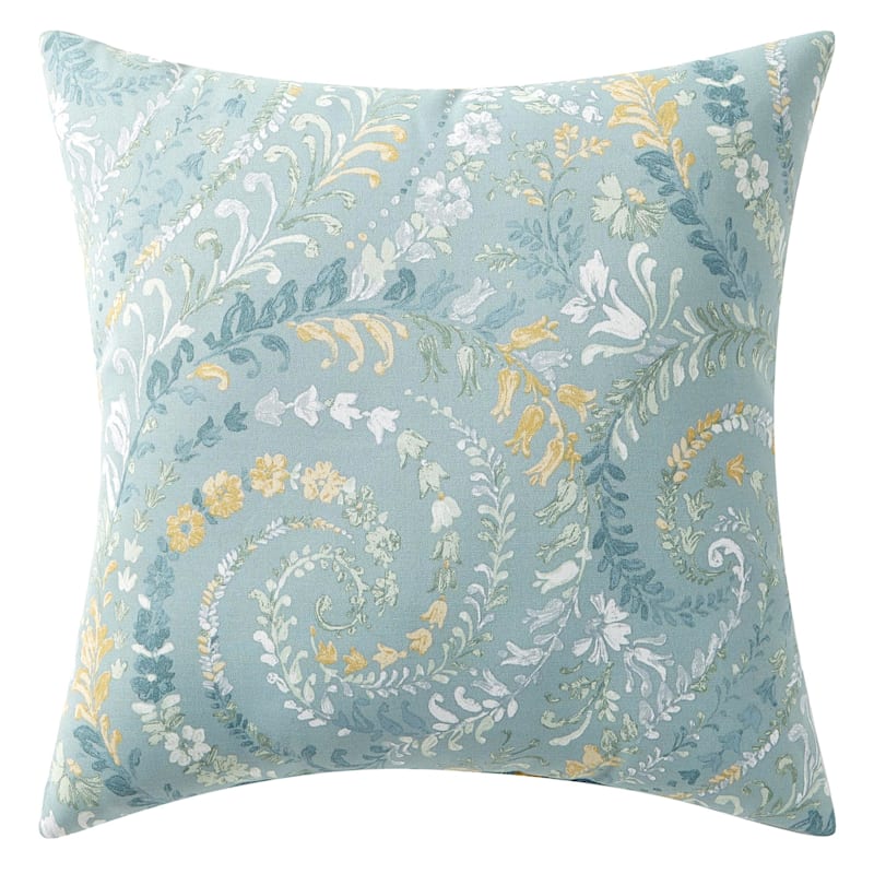 Floral Paisley Oversized Outdoor Throw Pillow, 20"