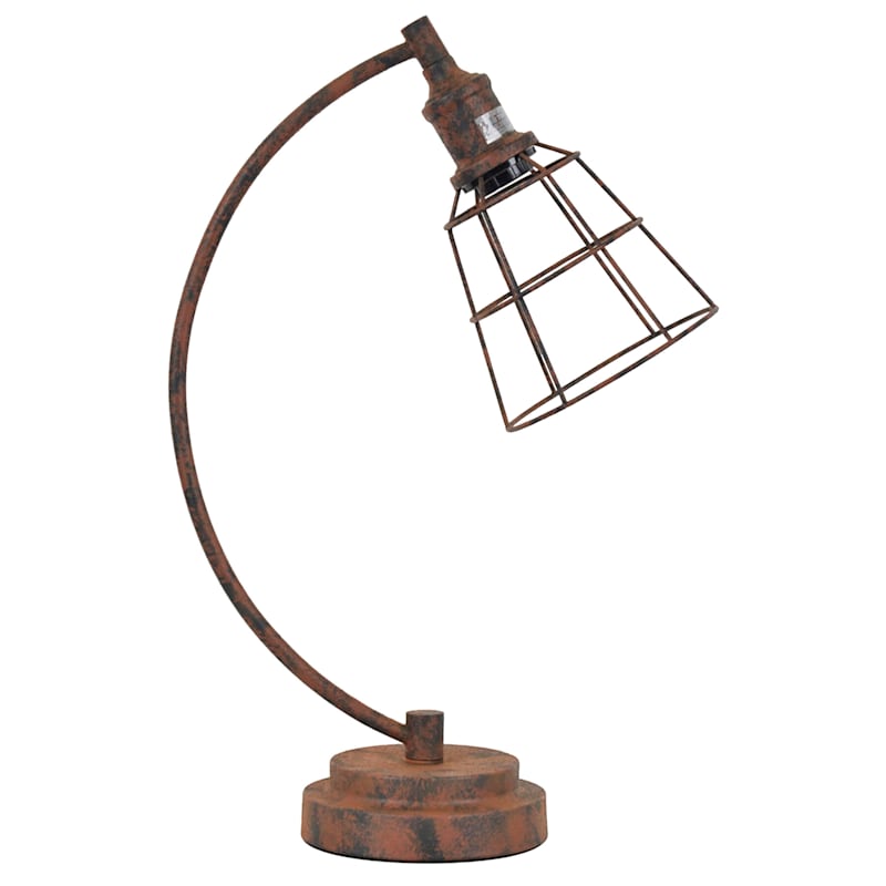 Brown Metal Task Lamp, 21"