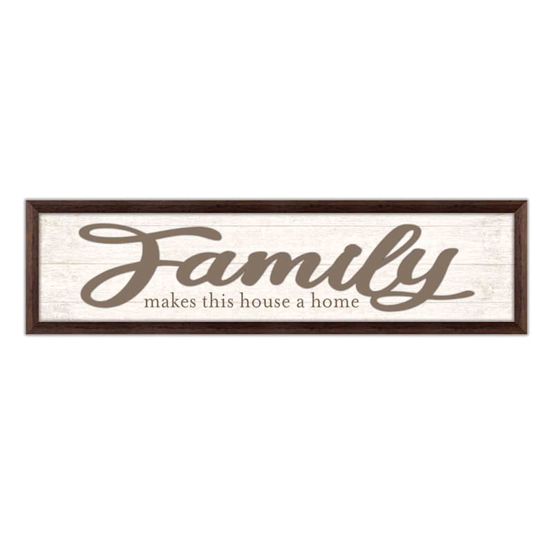 8X30 Family Makes This House A Home Framed Plaque With Lifted Word