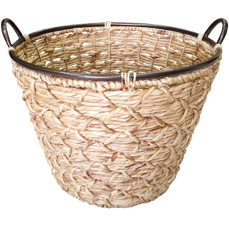 Woven Wicker Tapered Basket, Large