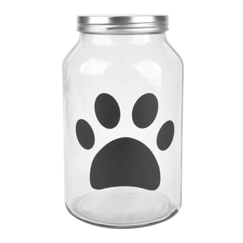 Buddy Chalkboard Paw Glass Canister, Large