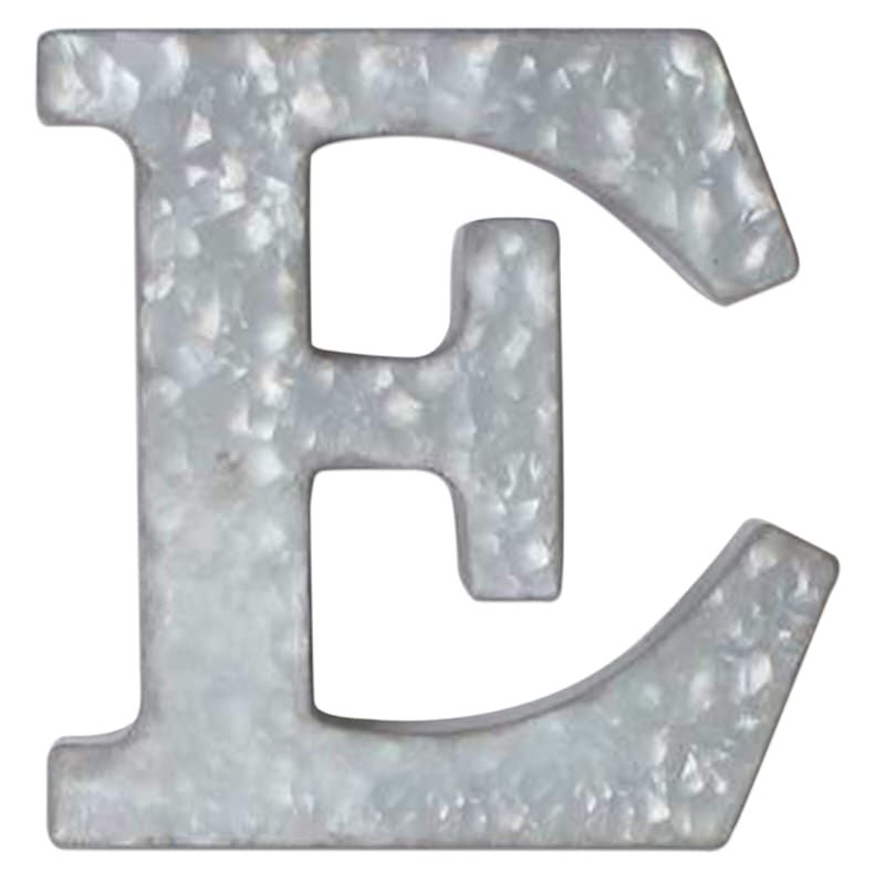 12in. Galvanized Metal Monogram E