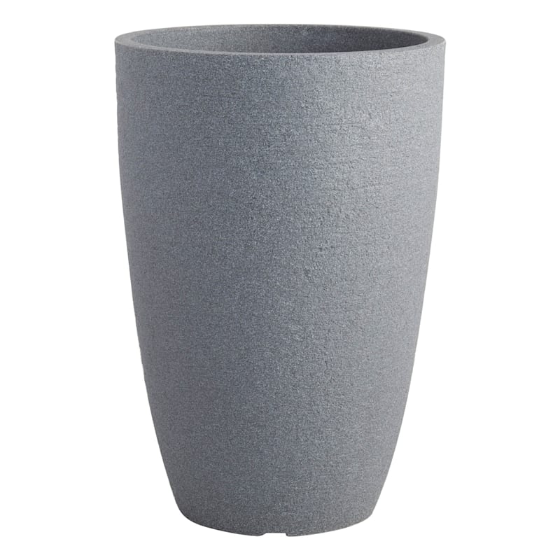 21.7X14.8 All Weather Proof Polyresin Modern Conic Planter Charcoal
