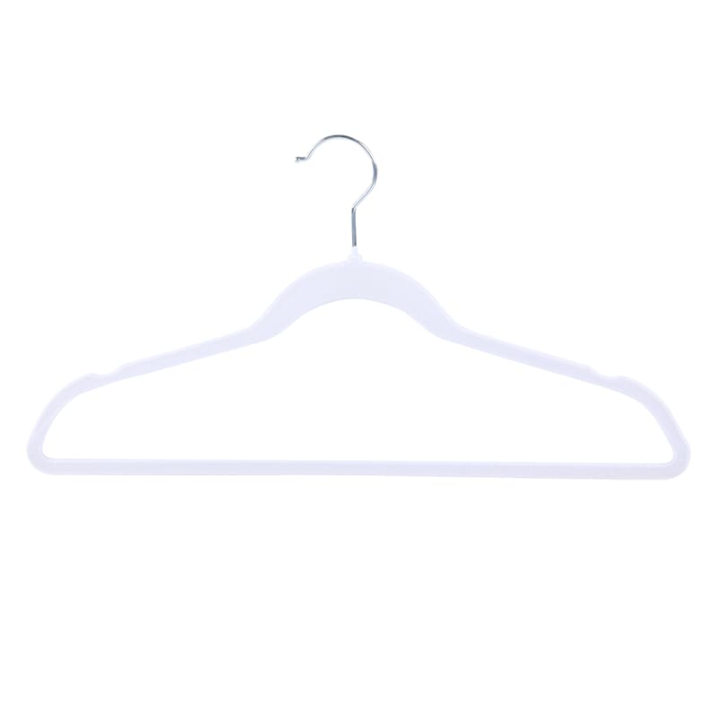 10-Piece Velvet Suit Hanger, Pearl White