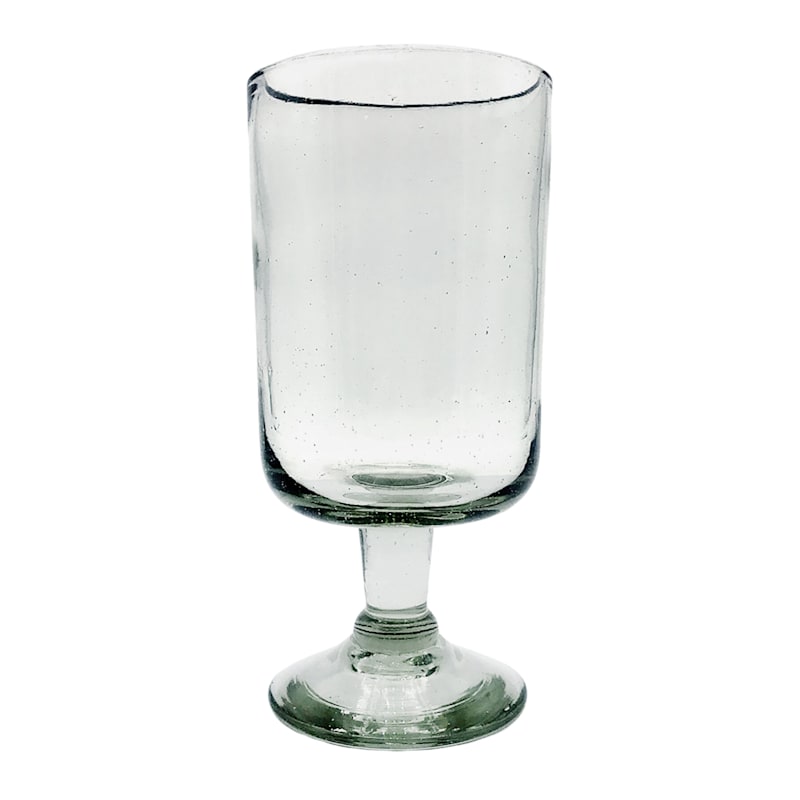 Honeybloom Recycled Glass Water Goblet Clear