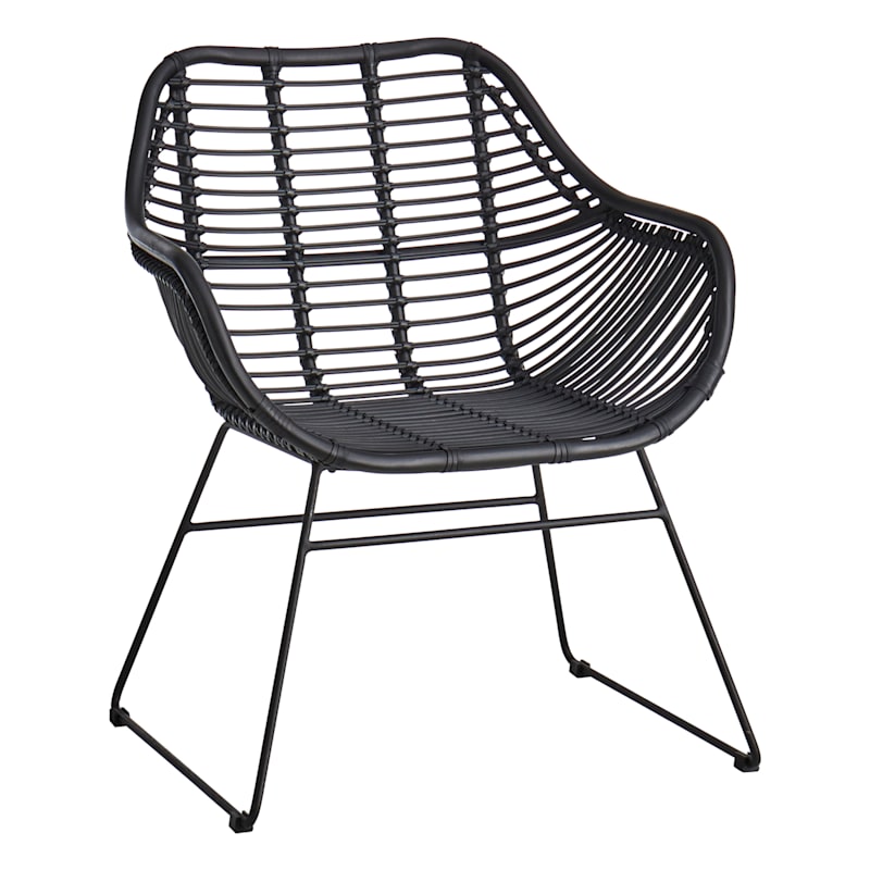 Wates All-Weather Wicker Outdoor Chair, Black
