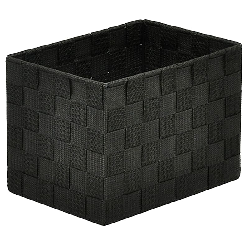 Black Under the Bed Weave Storage Basket, Extra Small