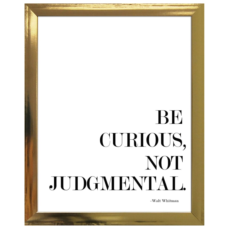 9X11 Be Curious Typography Under Glass Art