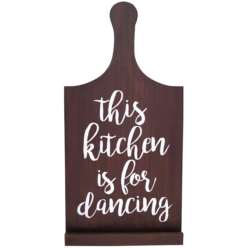 7X15 This Kitchen Is For Dancing Wood Tabletop Tablet Stand